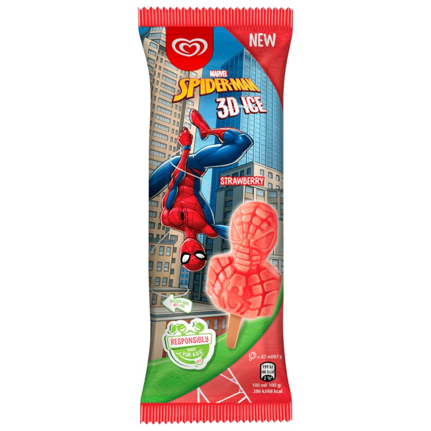 Langnese Marvel Spiderman 3D Eis am Stiel 67ml